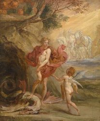 Apolo y Pitón (óleo sobre lienzo)