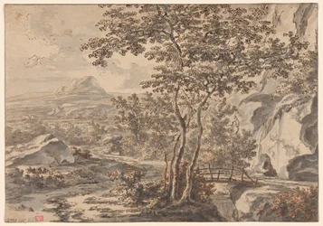 Paisaje italiano con un puente