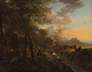 Paisaje italiano con dibujante
Paisaje italiano con dibujante