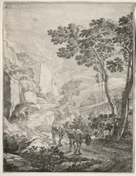 Los dos mulos. Rocca Aquatica cerca de Ancona