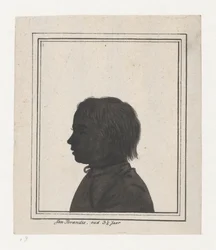 Silueta de retrato de Jan Brandes junior