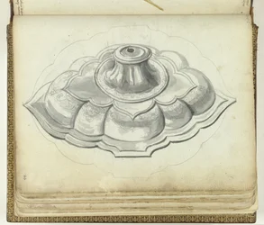 Pie de la vasija para beber del Rey de Candi