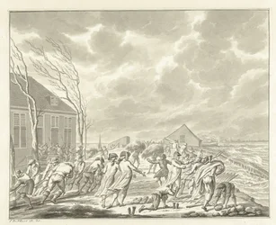 La inundación del Diemerzeedijk cerca de Amsterdam, 1776