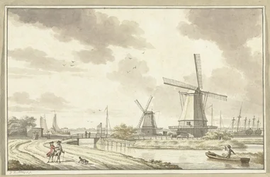 Vista en Zandhoek, a las afueras de Haarlemmerpoort, Ámsterdam
