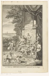 Alegoría de la historia de La Haya Página de título para: Jacob de Riemer, Beschryving van 