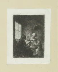 Gezin bij het raam The Compleat Work of Etchings de John Chalon / Oeuvre Complette des Eaux Fortes par Jean Chalon (título de la serie)