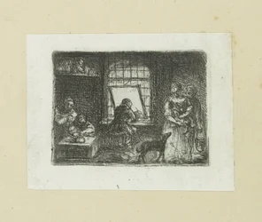 Interior van een prentatelier The Compleat Work of Etchings de John Chalon / Oeuvre Complette des Eaux Fortes par Jean Chalon (título de la serie)