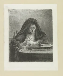 Lezende vrouw The Compleat Work of Etchings de John Chalon / Oeuvre Complette des Eaux Fortes par Jean Chalon (título de la serie)