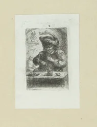 Hombre aan de eettafel The Compleat Work of Etchings de John Chalon / Oeuvre Complette des Eaux Fortes par Jean Chalon (título de la serie)