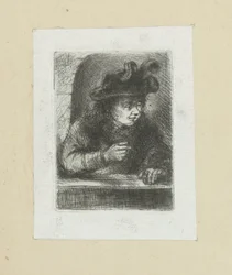 Hombre bij barandilla The Compleat Work of Etchings de John Chalon / Oeuvre Complette des Eaux Fortes par Jean Chalon (título de la serie)