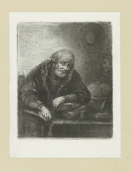 Oude man aan zijn escritorio The Compleat Work of Etchings de John Chalon / Oeuvre Complette des Eaux Fortes par Jean Chalon (título de la serie)