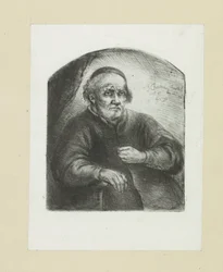 Oude hombre en een leunstoel The Compleat Work of Etchings de John Chalon / Oeuvre Complette des Eaux Fortes par Jean Chalon (título de la serie)