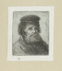 Oude hombre pone a baard en un pedo The Compleat Work of Etchings de John Chalon / Oeuvre Complette des Eaux Fortes par Jean Chalon (título de la serie)