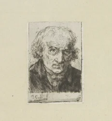 Volwassen man, naar a la derecha The Compleat Work of Etchings de John Chalon / Oeuvre Complette des Eaux Fortes par Jean Chalon (título de la serie)