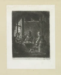 Woonkamer pone paar The Compleat Work of Etchings de John Chalon / Oeuvre Complette des Eaux Fortes par Jean Chalon (título de la serie)