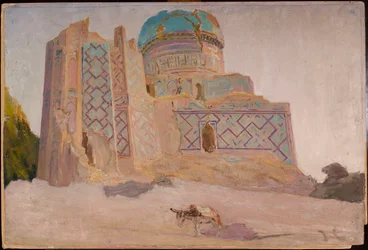 Mezquita de Bibi Khanum en Samarcanda. De un viaje al Turkestán