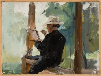 El cantante Jerszow pintando