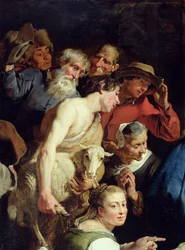 La adoración de los pastores, después de 1628 (detalle)