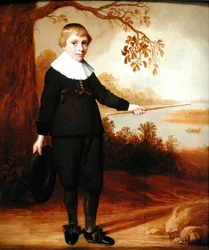 Retrato de un Niño de Siete Años en un Paisaje Fluvial, 1640