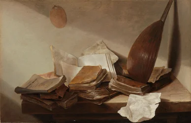 Naturaleza muerta con libros, 1625-30