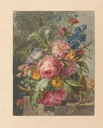 Bodegón con flores