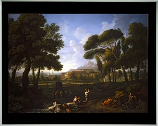 Paisaje Fantasía vista de Roma (lienzo)