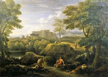 Paisaje con figuras