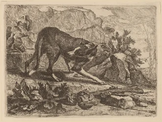 Paisaje con Galgo y Rifle