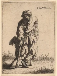 Mendigo con una pierna de madera, 1632
