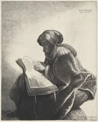 Anciana leyendo