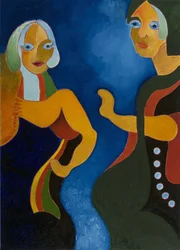 Mujer mayor amonestando a una más joven, 2008