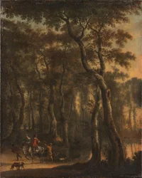 Cazadores en el bosque