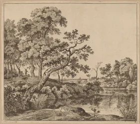 Paisaje con un Árbol Doblado