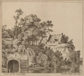Pequeña ciudad (¿Puerta de la ciudad en Gorkum?)