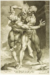 El Rapto de una Mujer Sabina, Vista Frontal