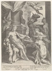Venus honrada por las ninfas y un fauno