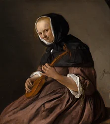 Mujer tocando la cítara, c. 1662