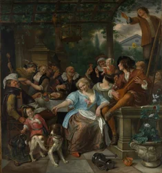 Compañía alegre en una terraza, c.1673-5