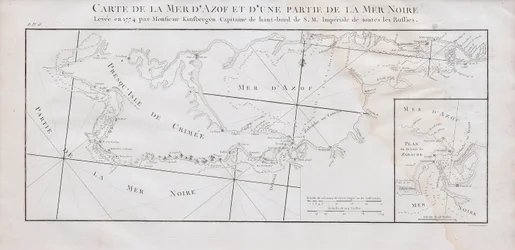 Mapa de Crimea y el Mar de Azov