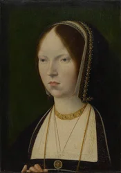 Una mujer, tradicionalmente identificada como Isabel I de Castilla, c.1492-97 (óleo sobre tabla)