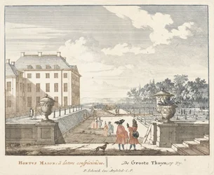 Caminantes en el jardín del Palacio de Het Loo, 1694-97
