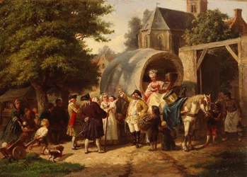 El viajante de comercio (óleo sobre tabla)