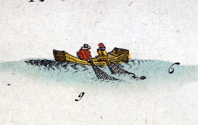 Pescadores de arenques del Atlas de Jansson Janssonius
