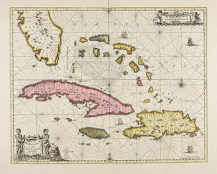Insularum Hispaniolae et Cubae cum insulis circum jacentibus accurata delineatio