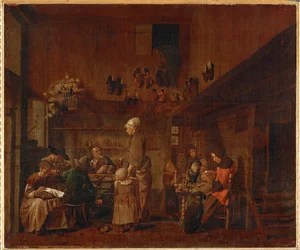 Taller de zapatero (pintura sobre lienzo)