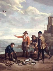 Pescadores en una playa