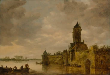 Castillo junto a un río, 1647