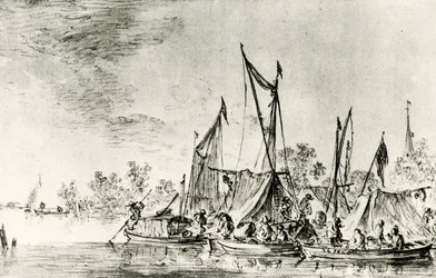Paisaje de canal holandés