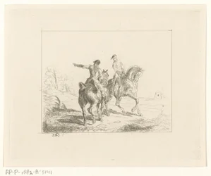 Paisaje con dos jinetes