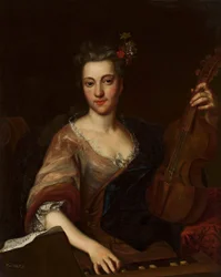 Retrato de una mujer con una viola d